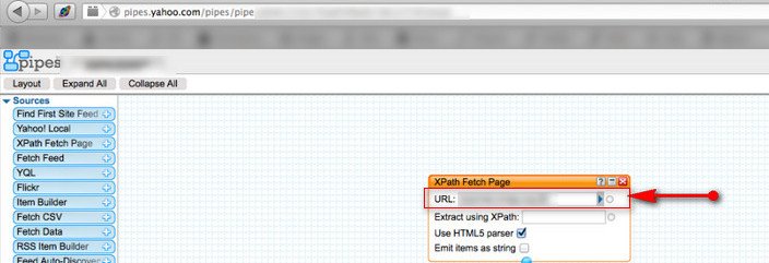 Yahoo pipes site (URL field may be injectable to SSRF)