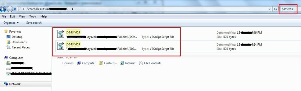 Figure 6: Local admin password in VBS file